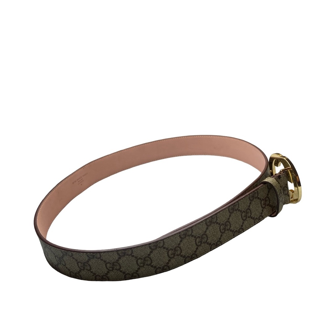 Gucci Beige and Gold Signature Belt - Picture 5 of 9